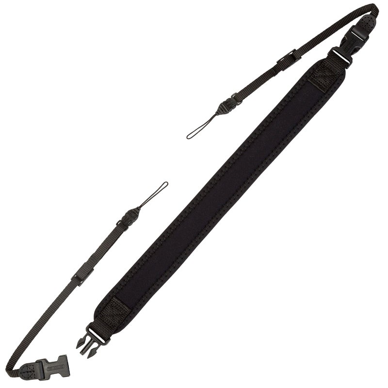 OP/TECH USA DSLR Camera Strap for Mirrorless Cameras â€“ Quick Release Camera Strap, Comfortable Neck Strap, Durable Camera Accessories for Lightweight Cameras (Black) - Image 1